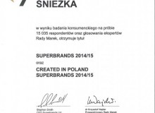 Superbrands 2014/15 pentru mărcile Śnieżka și MAGNAT