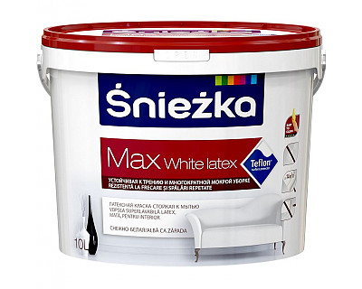 Max White Latex VOPSEA SUPERLAVABILĂ LATEX PENTRU 